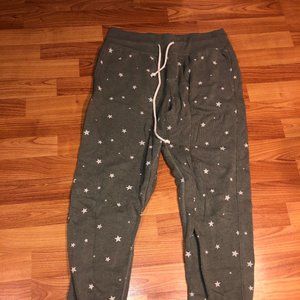 Green Star Print Joggers